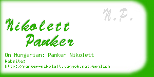 nikolett panker business card